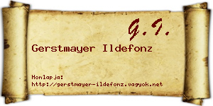 Gerstmayer Ildefonz névjegykártya